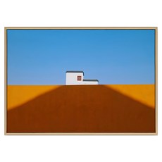 藍色庫拉索 Blue Curaçao 50x70cm PS環保樹脂框+油画布+松木內框, 金色