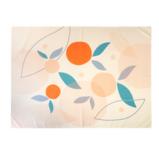 STYLE G時代家居 北歐風牛津布防水餐桌布 重量535g, 174 x 136cm, 蜜桃柑橘, 1條