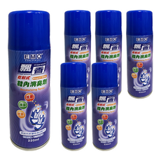 EMO 飄香鞋內消臭噴霧 乾粉式 抗菌, 220ml, 6瓶