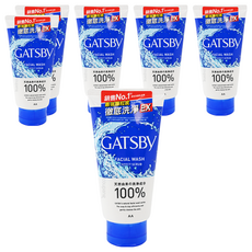 GATSBy 男性黑頭潔淨洗面乳, 130g, 6條