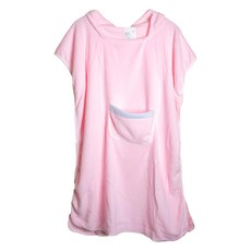 QIDINA 超吸水粉嫩親子珊瑚絨浴衣浴巾 G 成人款, 淺粉色, 1件