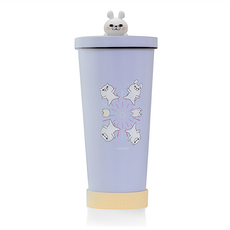 Hiromimi YOSISTAMP不鏽鋼內瓷吸管杯 H953-R, 活力滿滿 紫色, 1個, 750ml