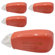 KOKUYO 國譽 ME 象牙白修正帶 B罫6m，帶寬5.5mm，ABS塑膠材質，泰國製, 磚紅色, 4個