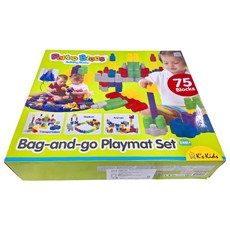 POPBO BLOCS 彩色安全積木 Bag-and-go Playmat Set (75塊), 趣味隨身組, 1盒