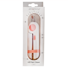 petgravity LED指甲剪，粉色，ABS握柄，不鏽鋼刀頭, 1支