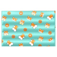 摩達客 寵物系列 清涼凝膠軟冰涼墊, 藍色柯基, 1個