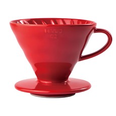 HARIO 好璃奧 V60 02彩虹磁石濾杯 1~4杯, VDC-02-RR-EX 緋紅色, 1個