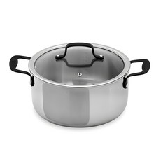 GrandTies Marquina 帶蓋燉鍋 三層不鏽鋼 4.7L, 24cm, 銀色, 1個