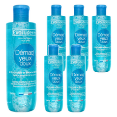EvoLuderm 親膚溫和眼唇卸妝液 250ml, 法國原裝進口, 玫瑰花水, 一般眼唇適用, 6瓶