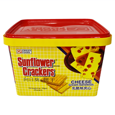 CROLEY FOODS 向日葵餅乾桶 起士風味, 700g, 1盒