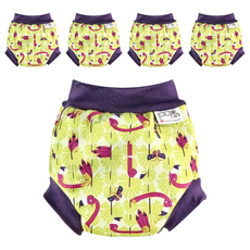 Close Pop in 嬰兒尿布褲 游泳用 紅鶴, 束口設計, 防漏, 彈性材質, 柔軟保暖, M, 5件