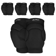 AOLIKES 奧力克斯 運動護膝, 加厚海綿墊護, 防撞防跪, 適用運動/舞蹈/跪地, 黑色, 5雙