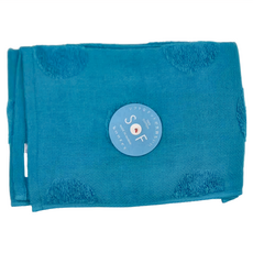 kontex 今治 水玉點點無撚紗質柔膚毛巾 (鈷藍) 100%純棉, 33 x 80cm