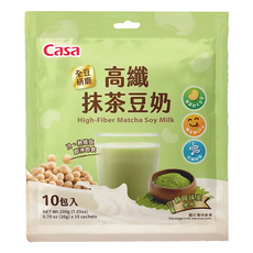 Casa 卡薩 高纖抹茶豆奶 10包, 200g, 1袋