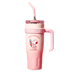 PEANUTS 史努比 冰霸杯, 1個, 1.1L, 漸層粉