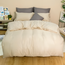 愛北鼻 台灣製萊賽爾兩用被套, 1入, 淺米色