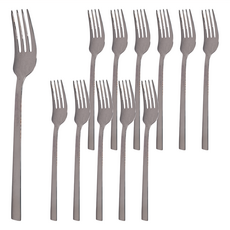 WMF TELOS 1800系列 點心叉 12支 Cromargan不鏽鋼 德國進口, 54.1805.6040, 1組