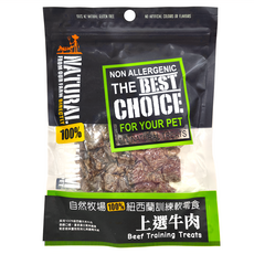 NATURAL FARM 自然牧場 紐西蘭天然零食訓練軟零食系列, 上選牛肉, 180g, 1包