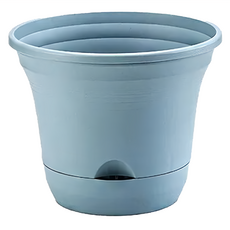 品屋 350型圓形自吸水花盆 含托盤 PY2053, 藍色, 1個, 30 x 24cm