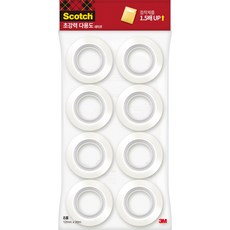 3M Scotch 強力多用途膠帶替換裝 20m x 12mm 透明色, 8個