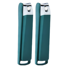 FANCY LIFE 防噴濺指甲剪 大款 綠色, 2個