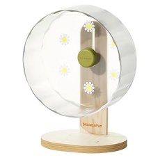 MewooFun 喵乎汪也 倉鼠靜音滾輪 ABS+椴木板材質, 1個, 多色