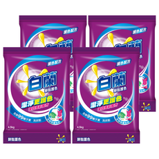 白蘭 鮮豔護色洗衣粉, 4.5kg, 4袋