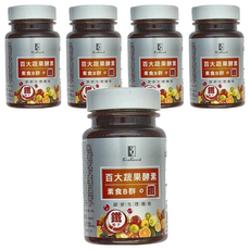 BioBank 大金宏醫 百大蔬果酵素 素食B群 + 鐵, 500mg, 30顆, 5罐