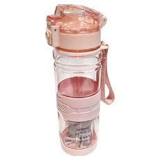 UPSTYLE Tritan 健身水壺, 透明 粉, 500ml, 1個