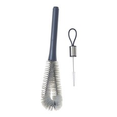 comet Home L型洗瓶刷 附細節刷 38 x 5cm, 1支, 深藍色