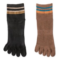 NICOFUN 愛定做 男英倫風中筒五趾襪 FYK245TOE05 54g 2雙