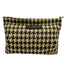 Moonshine 大容量高級感化妝包, 03千鳥格, 17x25cm