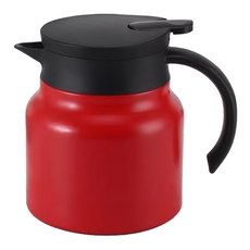 不鏽鋼保溫悶茶壺 紅色 800ml, 1個