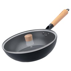 cook power 鍋寶 日式原木黑鍛8層不沾鍋炒鍋 附蓋 IH/電磁爐適用, 1個, 28cm