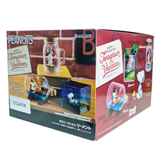 Re-MeNT 盒玩/瓶中景/桌上擺飾 6款, 史努比休閒水晶瓶盒, 1盒