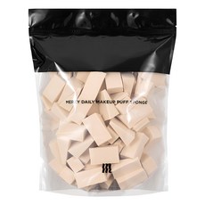 MERZY 大容量化妝海綿 100入 細緻部位輕鬆上妝 親膚柔軟有彈性, 1包, 三角