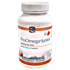 Nordic Naturals 愛Q ProOmega Junior 魚油加強膠囊，340 EPA/245 DHA，90顆, 1罐