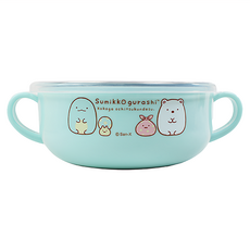 角落小夥伴 兒童雙手柄餐碗 小, 藍色, 1個