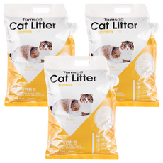 Tamsaa 貓砂 細顆粒型 無香 除臭力佳, 8kg, 3袋