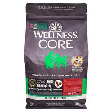 WELLNESS CORE 寵物健康 無穀 新鮮羊肉, 1.81kg, 1袋