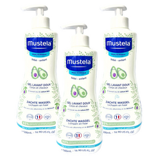 mustela 慕之恬廊 嬰兒洗髮沐浴雙潔乳, 500ml, 3瓶