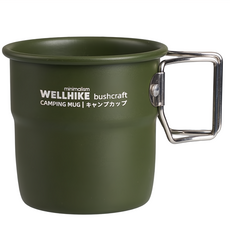WellHike 玩客 BC硬氧鋁合金折疊杯 300ml, 軍綠, 1個