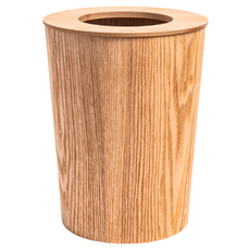 HOLA 和樂家居 木紋垃圾桶 900g 9L, 曲柳