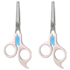 FaSoLa 嬰幼兒童安全理髮剪 帶牙款, 2支, 白色