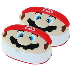 LEC 99.9%純水造型紙巾盒, 瑪利歐 白色 + 紅色, 2個