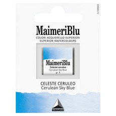 MaIMeRI 美利 美利藍塊狀水彩 S4 #417 CERULEAN SKY BLUE/鉻天藍, 1.5ml, 1塊