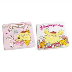 收納王妃 Sanrio 三麗鷗 25周年布丁狗珪藻土吸水杯墊 方 2入組 160g, 生日蛋糕, 1組