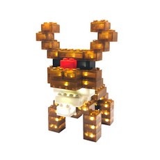 LIGHT STAX 節慶版 小顆粒系列 聲控版 50入 麋鹿 LED積木, 聖誔麋鹿, 1組