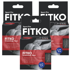 FITKO 飛客 肌力貼 運動型升級款 5cm X 5M 防水 彈性, 1捲, 3盒