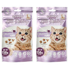HULUCAT 貓用小甜心卡滋化毛潔牙餅, 鮪魚, 150g, 2包